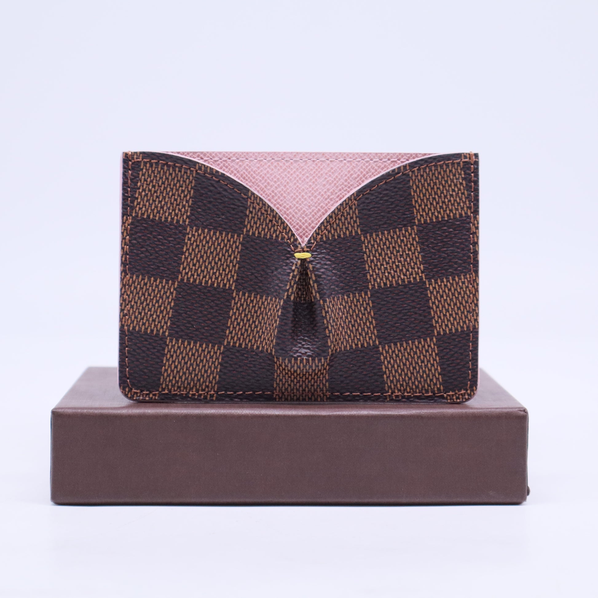 Rose Ballerine Damier Canvas Caissa Card Holder W20522