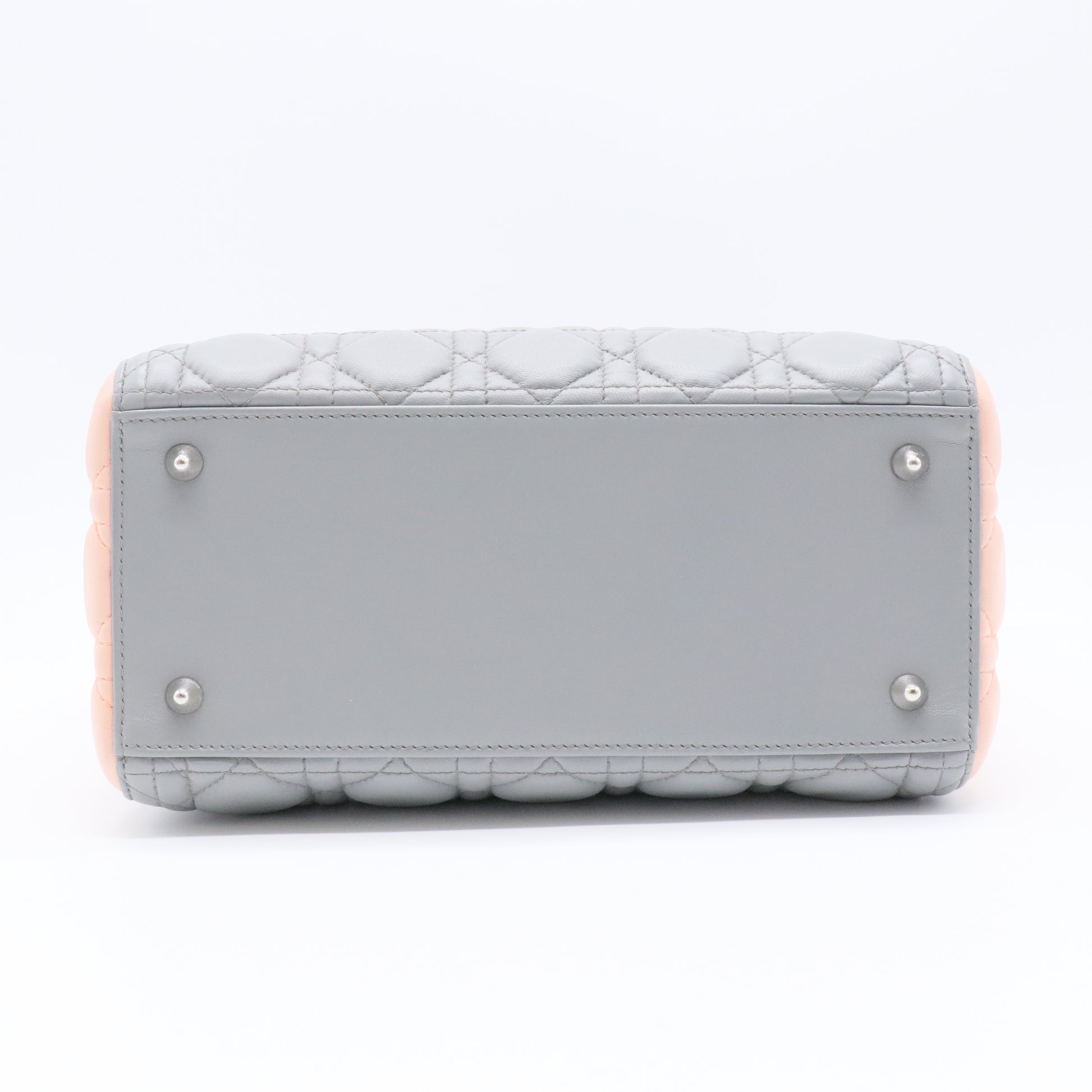 Tri-colour Medium Lady Dior Cannage Bag in Quilted Grained Lambskin