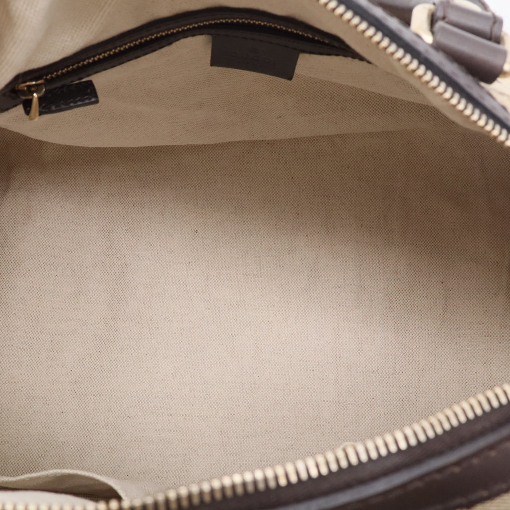 Beige/Ebony GG Canvas Medium Joy Boston Bag Twins