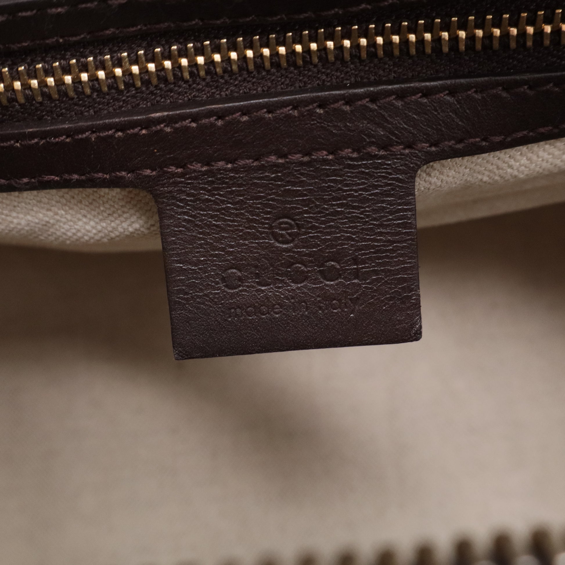 Beige/Ebony GG Canvas Medium Joy Boston Bag Twins