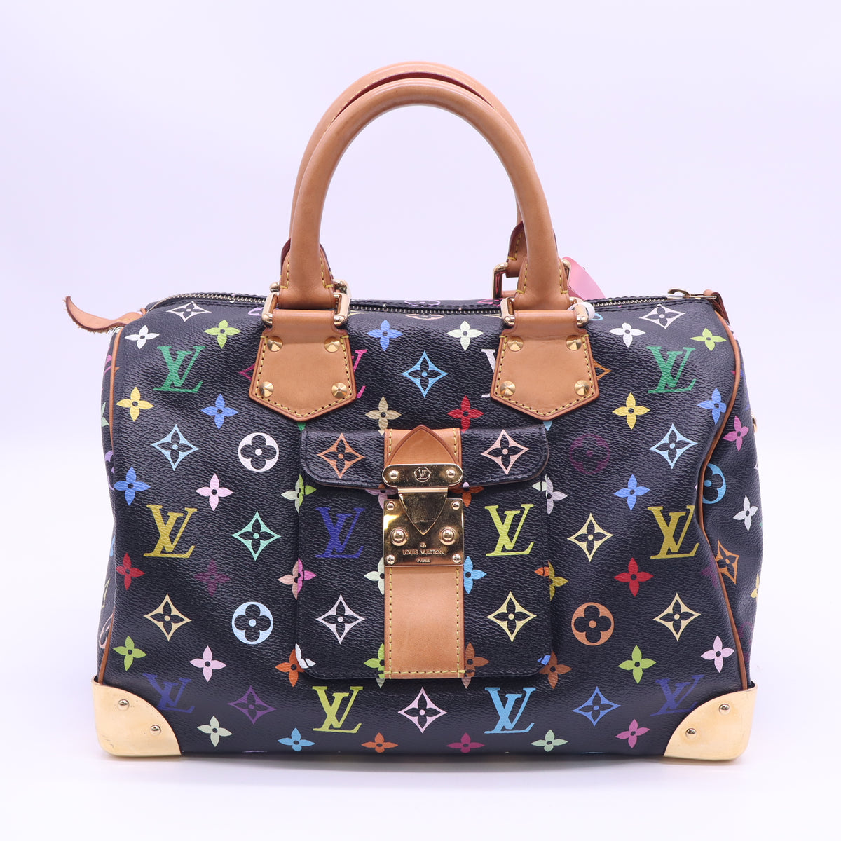 Louis Vuitton Black Monogram Multicolore Speedy 30 Bag twins LDJ6386