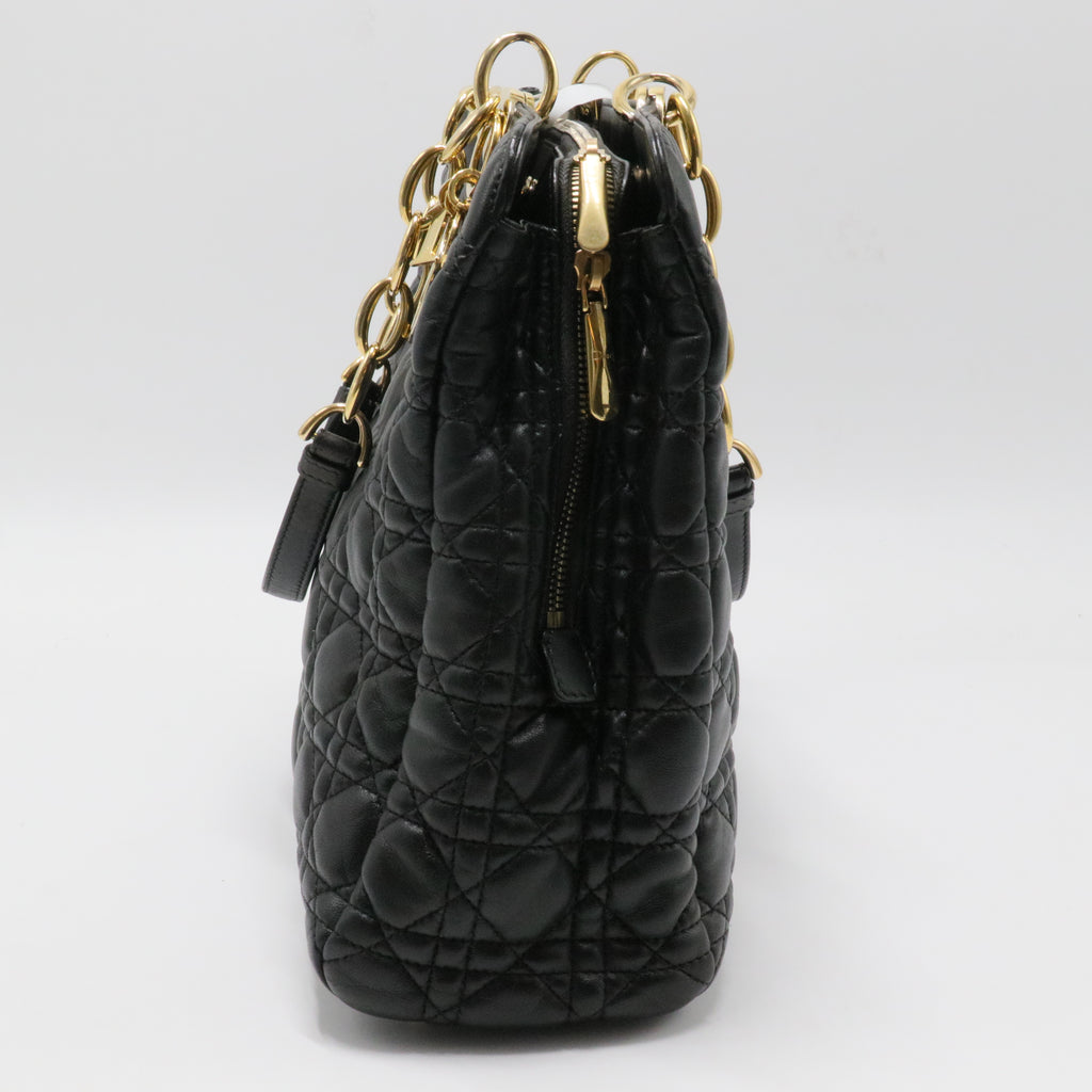 Soft Chain Tote Cannage Quilt Lambskin Large