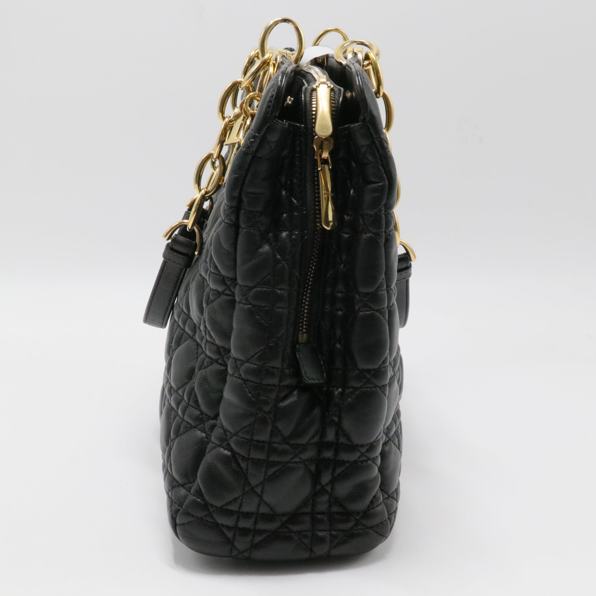 Soft Chain Tote Cannage Quilt Lambskin Large