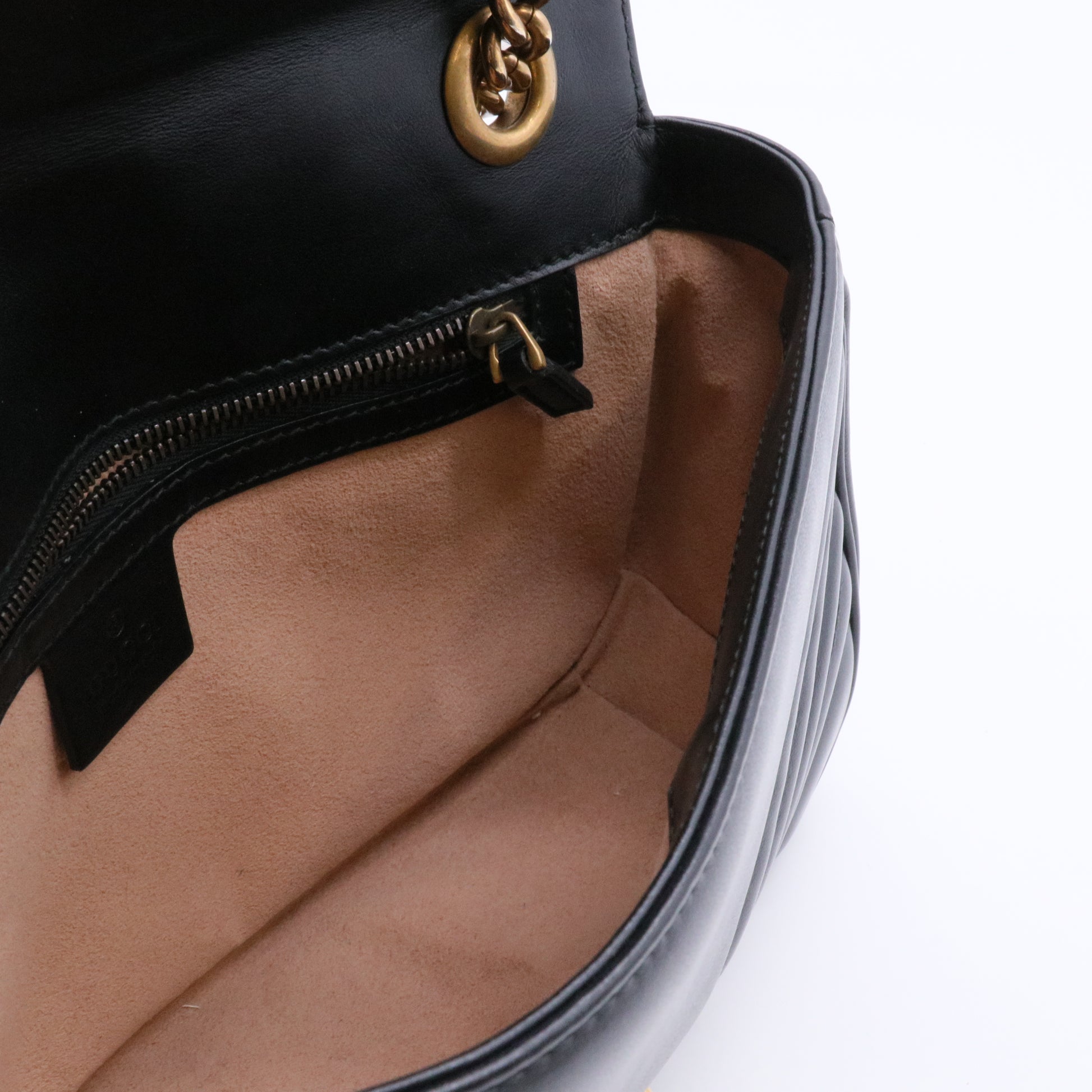 Black Quilted Leather Marmont Small Matelasse Shoulder Bag