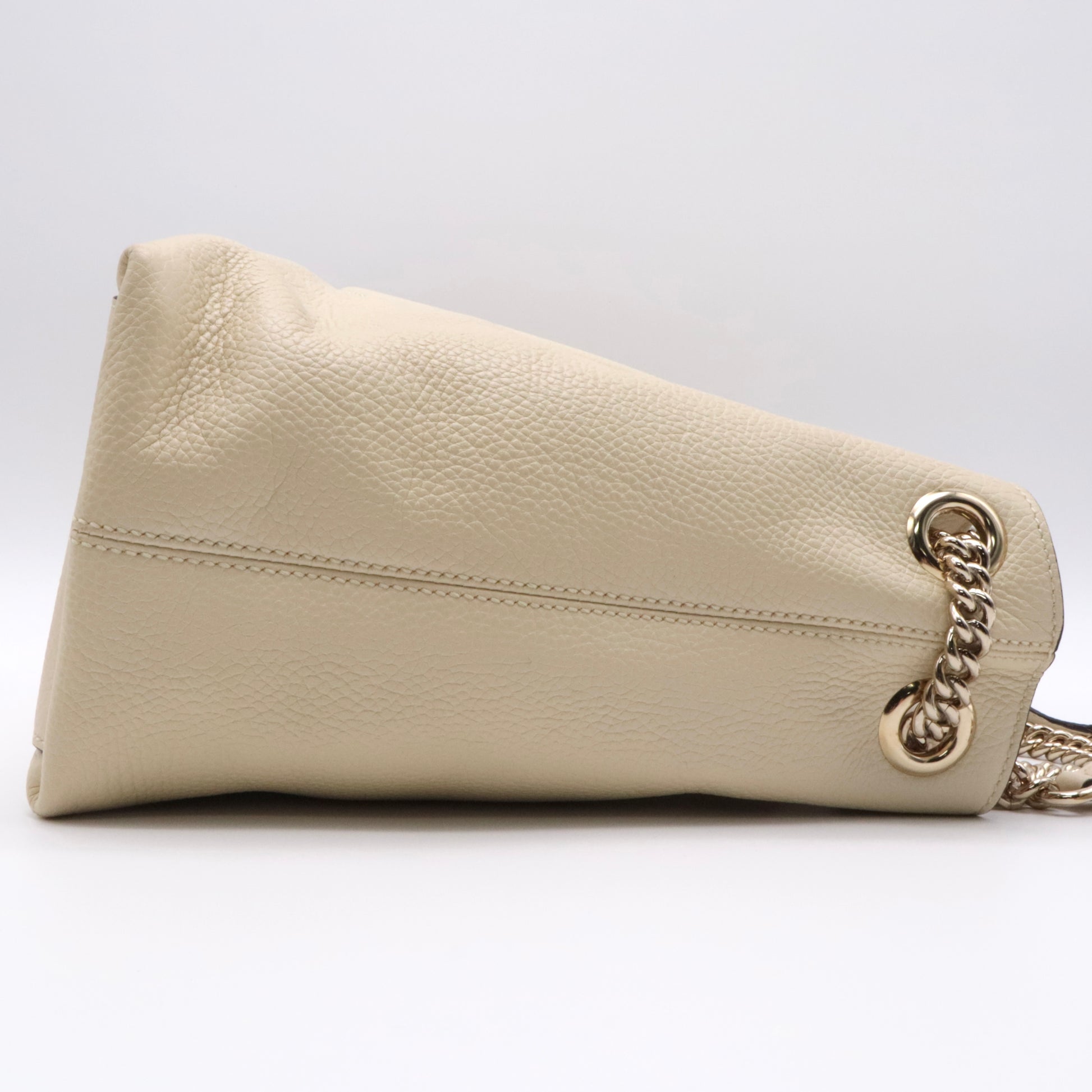 Pebbled Calfskin Medium Soho Chain Shoulder Bag twins