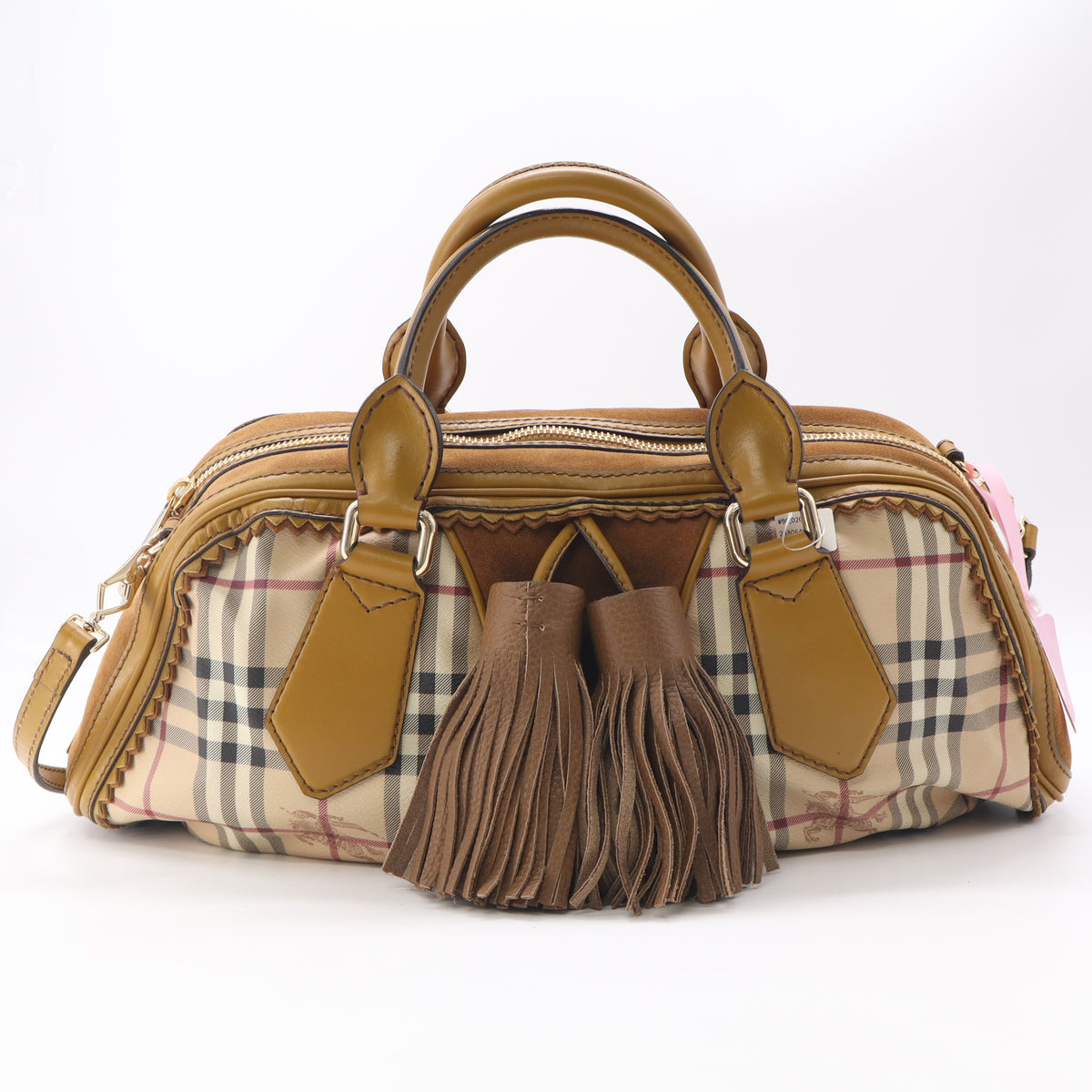 Burberry Haymarket Check Suede Prorsum Tassel twins LDJ6470