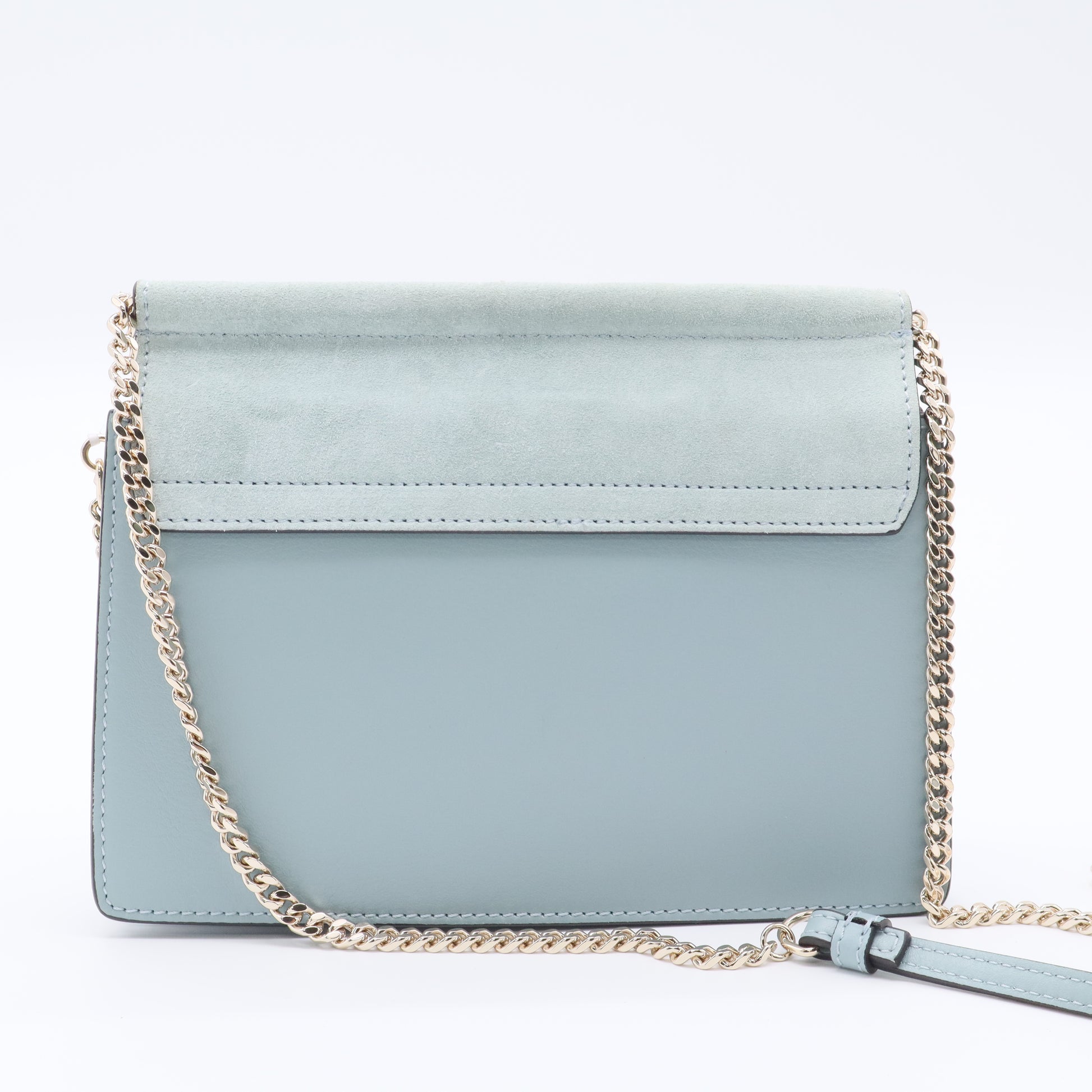 Blue Faye Leather Crossbody Bag Twins
