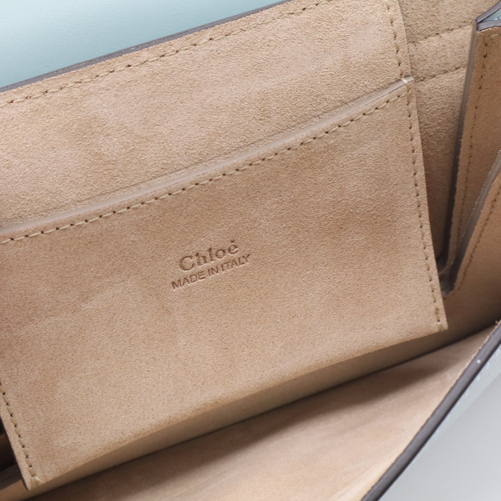 Blue Faye Leather Crossbody Bag Twins