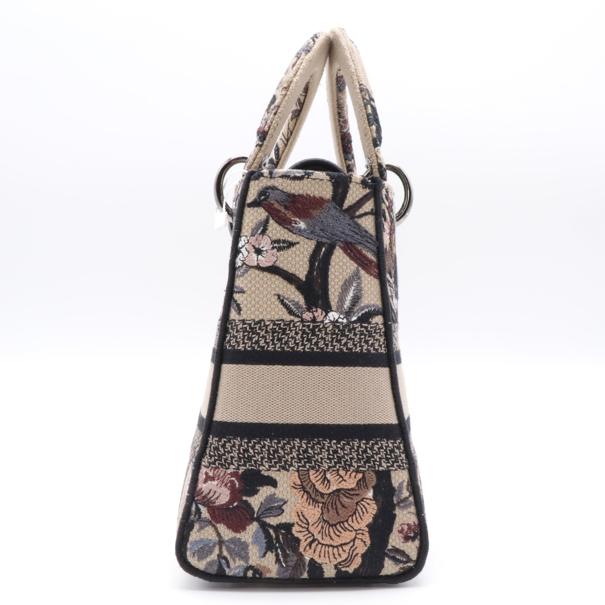 Canvas Embroidered Jardin D'Hiver Medium Lady D-Lite Beige twins