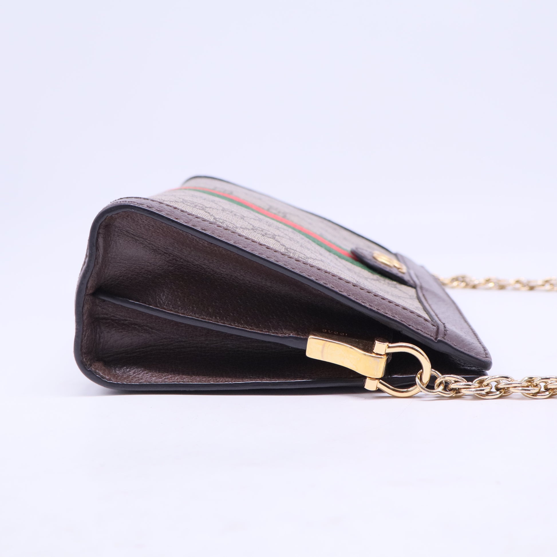 Ophidia Chain Shoulder Bag GG Coated Canvas Small B20698