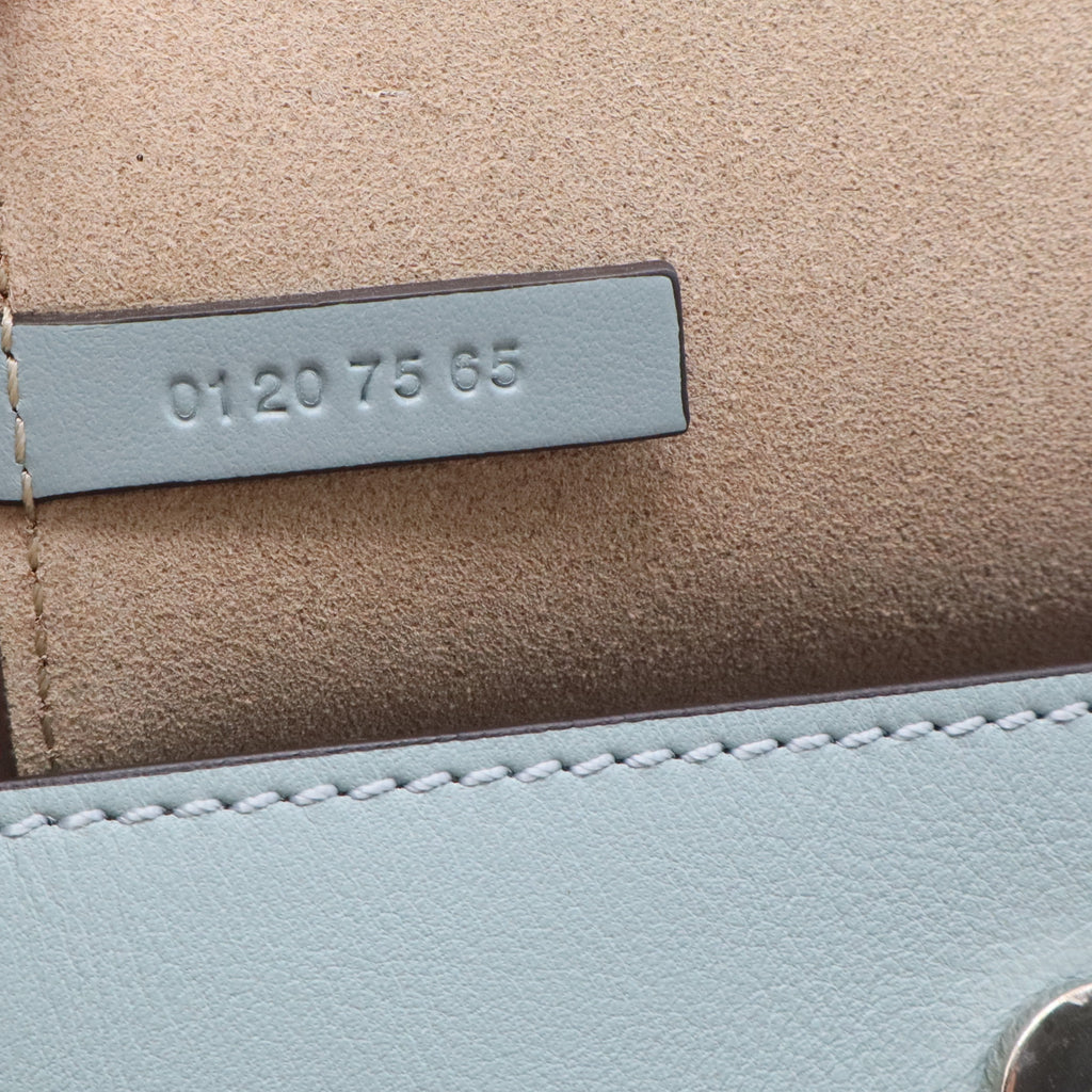 Blue Faye Leather Crossbody Bag Twins