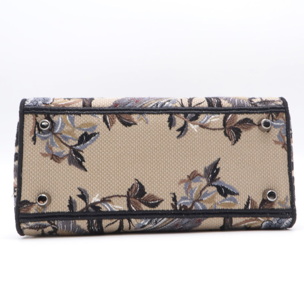 Canvas Embroidered Jardin D'Hiver Medium Lady D-Lite Beige twins