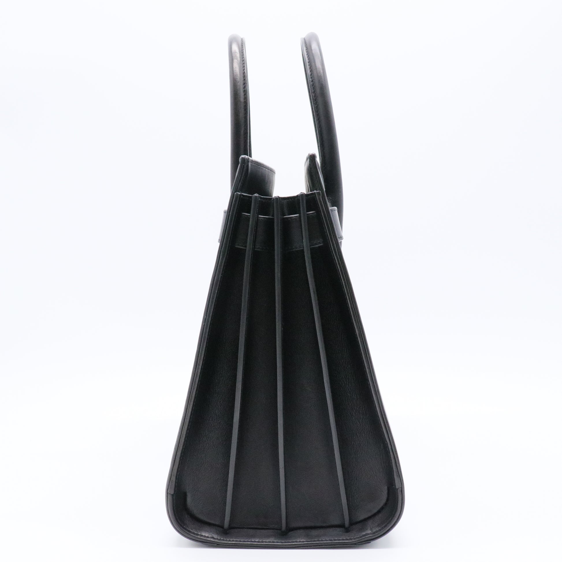 Calfskin Small Bi-Color Sac De Jour Marine Nero Black