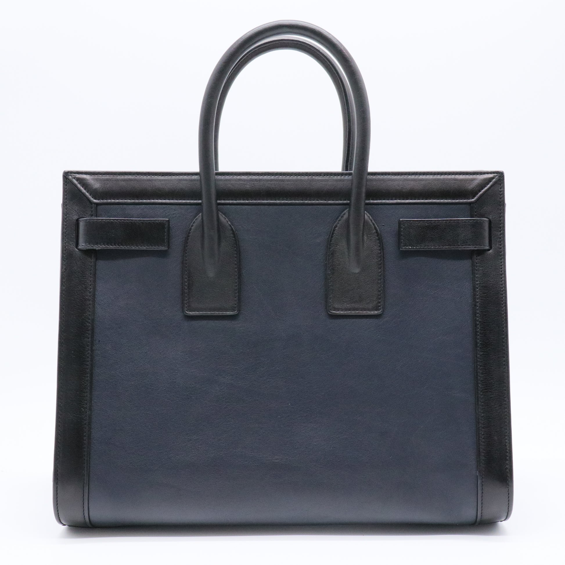 Calfskin Small Bi-Color Sac De Jour Marine Nero Black