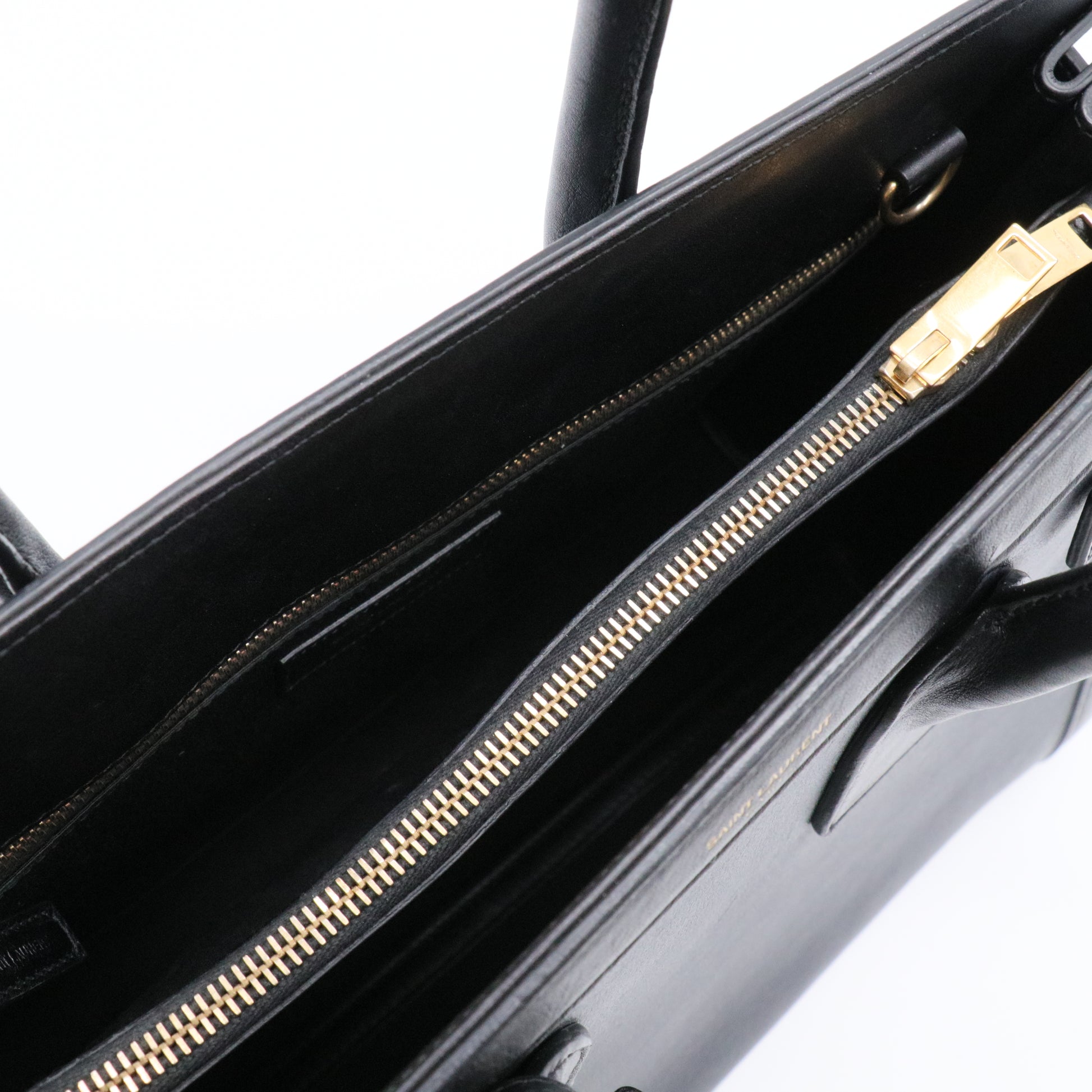 Calfskin Small Bi-Color Sac De Jour Marine Nero Black