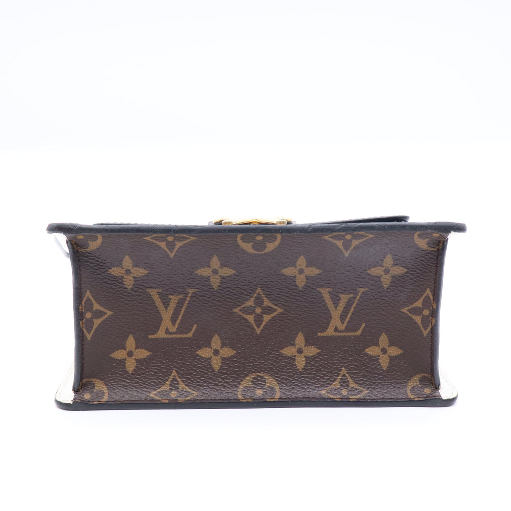 Spring Street NM Handbag Monogram Vernis with Monogram Canvas and Epi Leather Twins LDJ3806