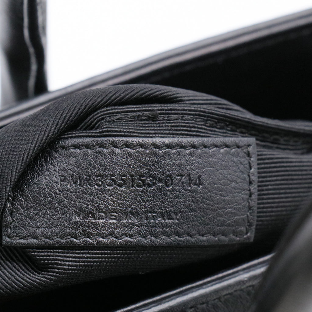 Calfskin Small Bi-Color Sac De Jour Marine Nero Black