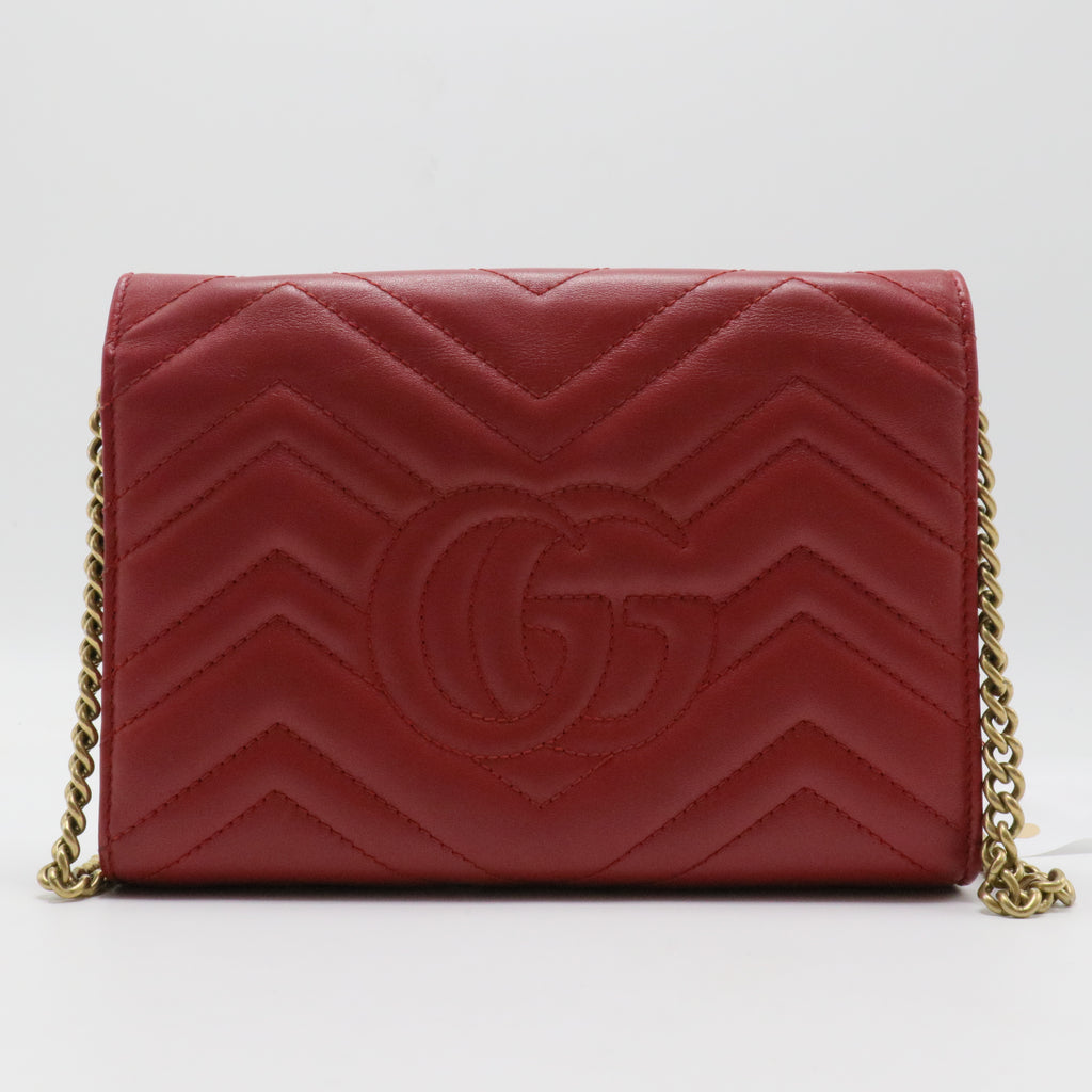 GG Marmont Chain Wallet Matelasse Leather Mini