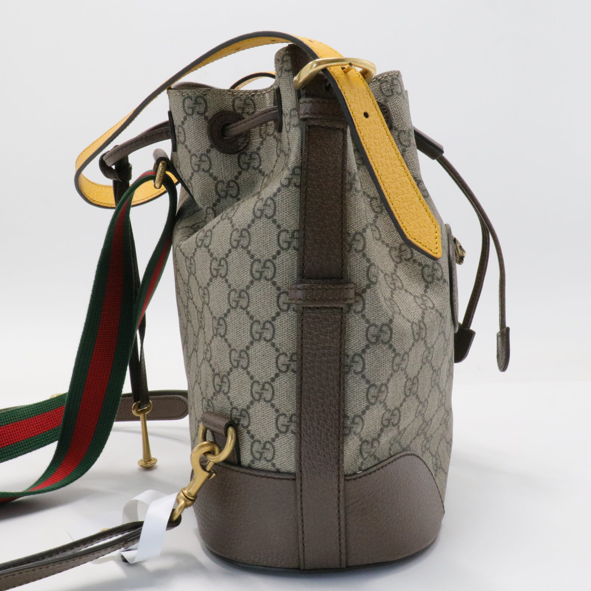 Neo Vintage Drawstring Bucket Backpack GG Coated Canvas  - twins