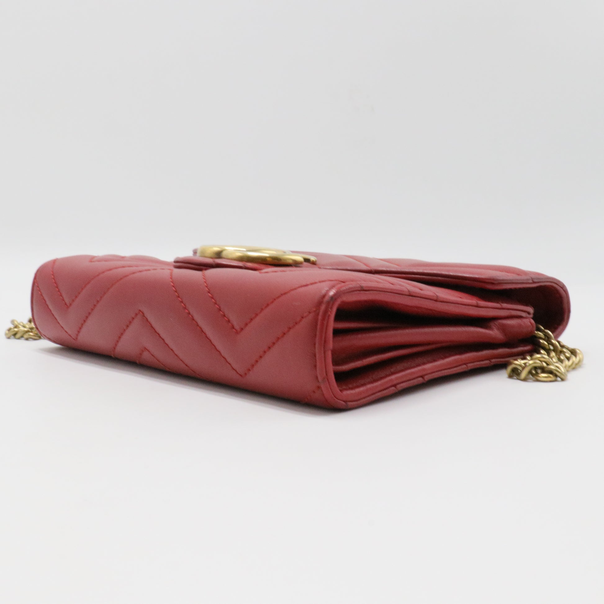 GG Marmont Chain Wallet Matelasse Leather Mini