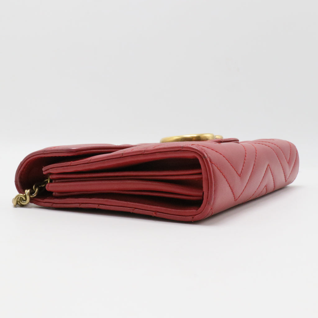 GG Marmont Chain Wallet Matelasse Leather Mini