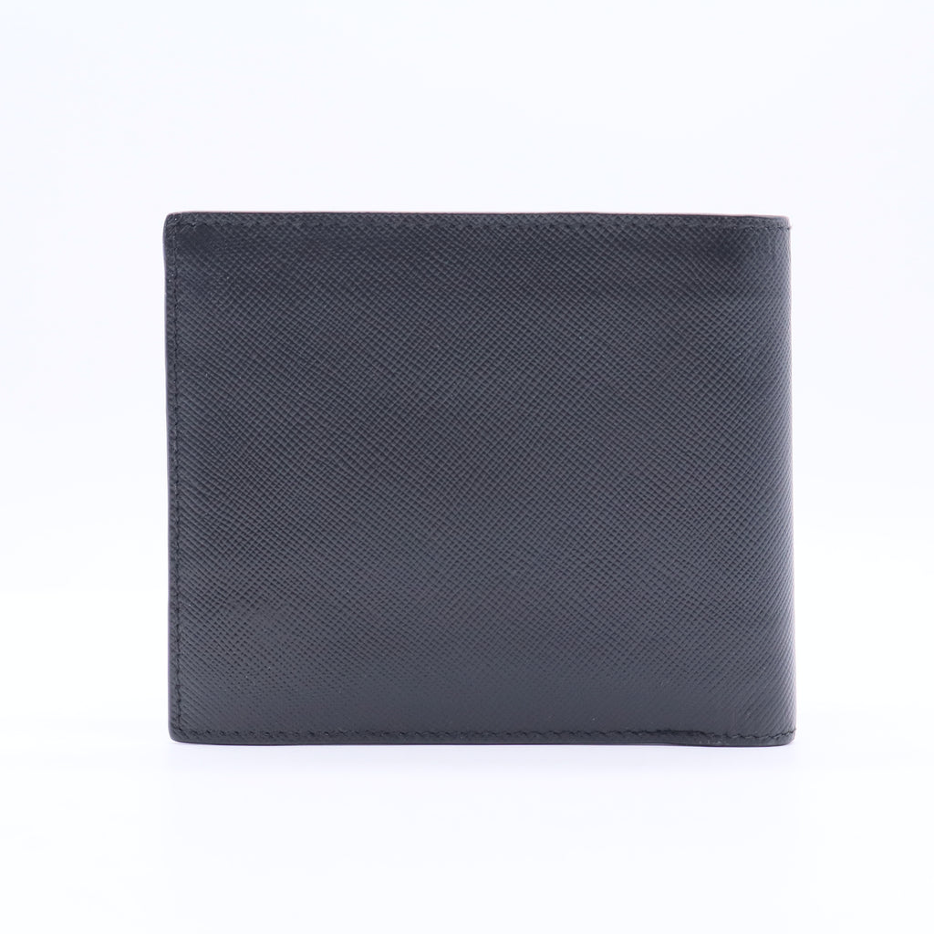 Logo Bifold Wallet Saffiano Leather Compact W11308