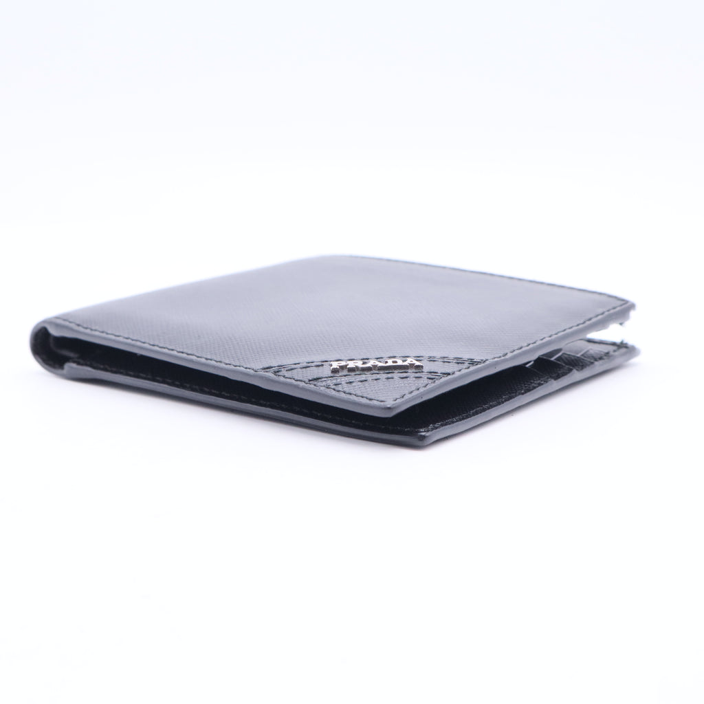 Logo Bifold Wallet Saffiano Leather Compact W11308