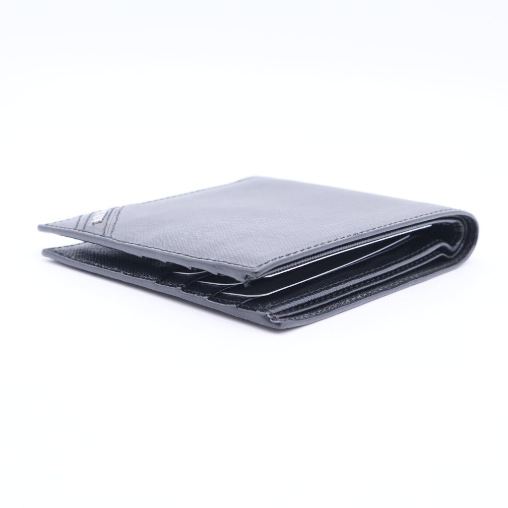 Logo Bifold Wallet Saffiano Leather Compact W11308