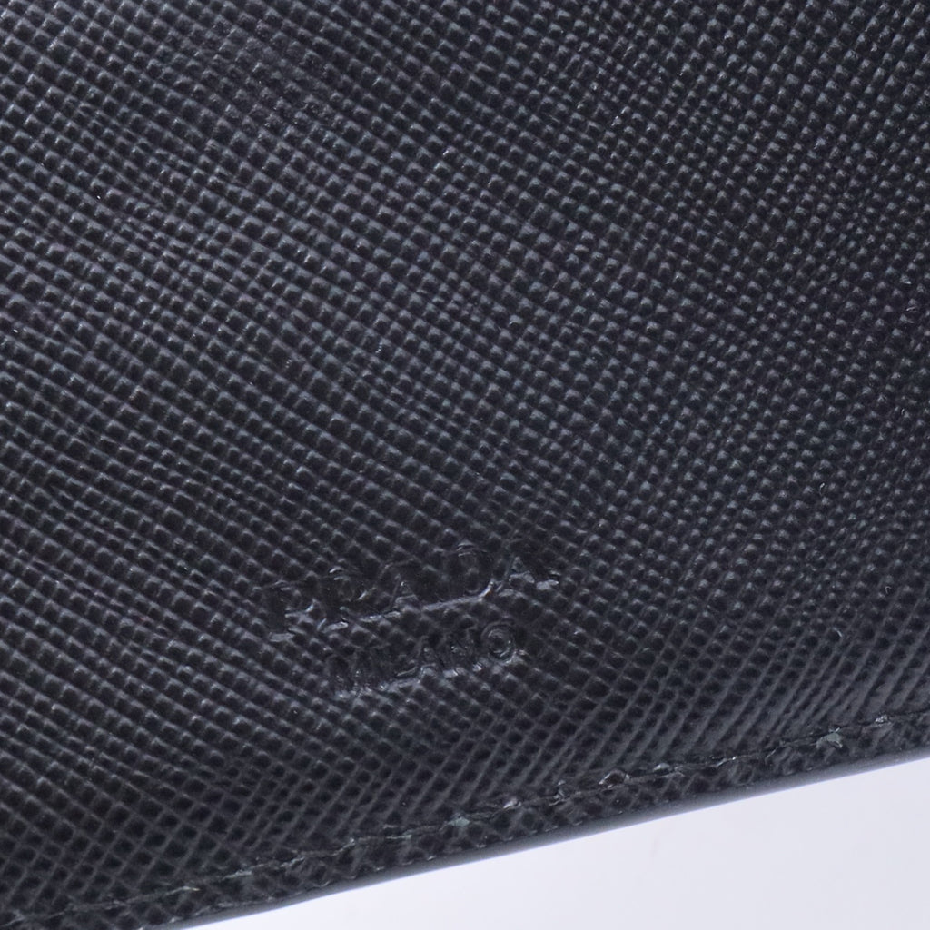 Logo Bifold Wallet Saffiano Leather Compact W11308
