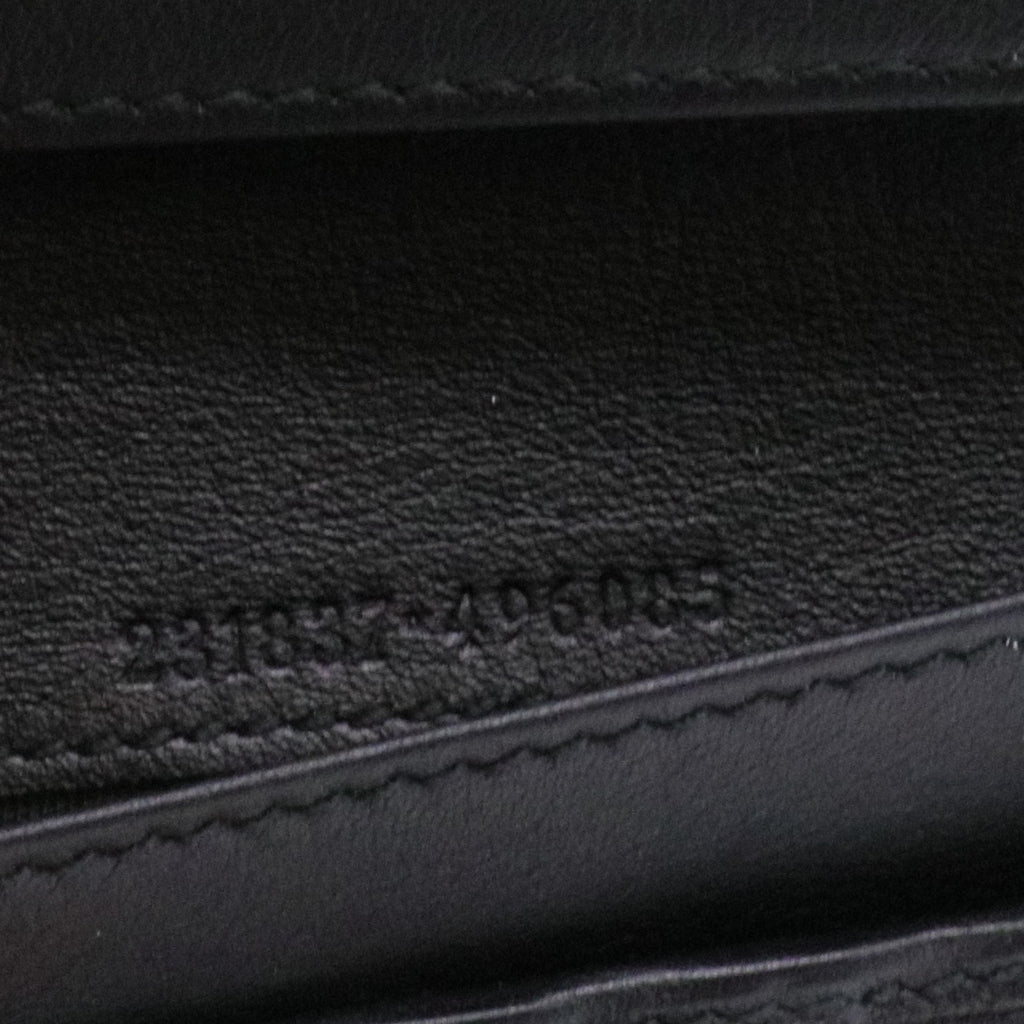 Black Guccissima Leather Continental Flap Wallet twins