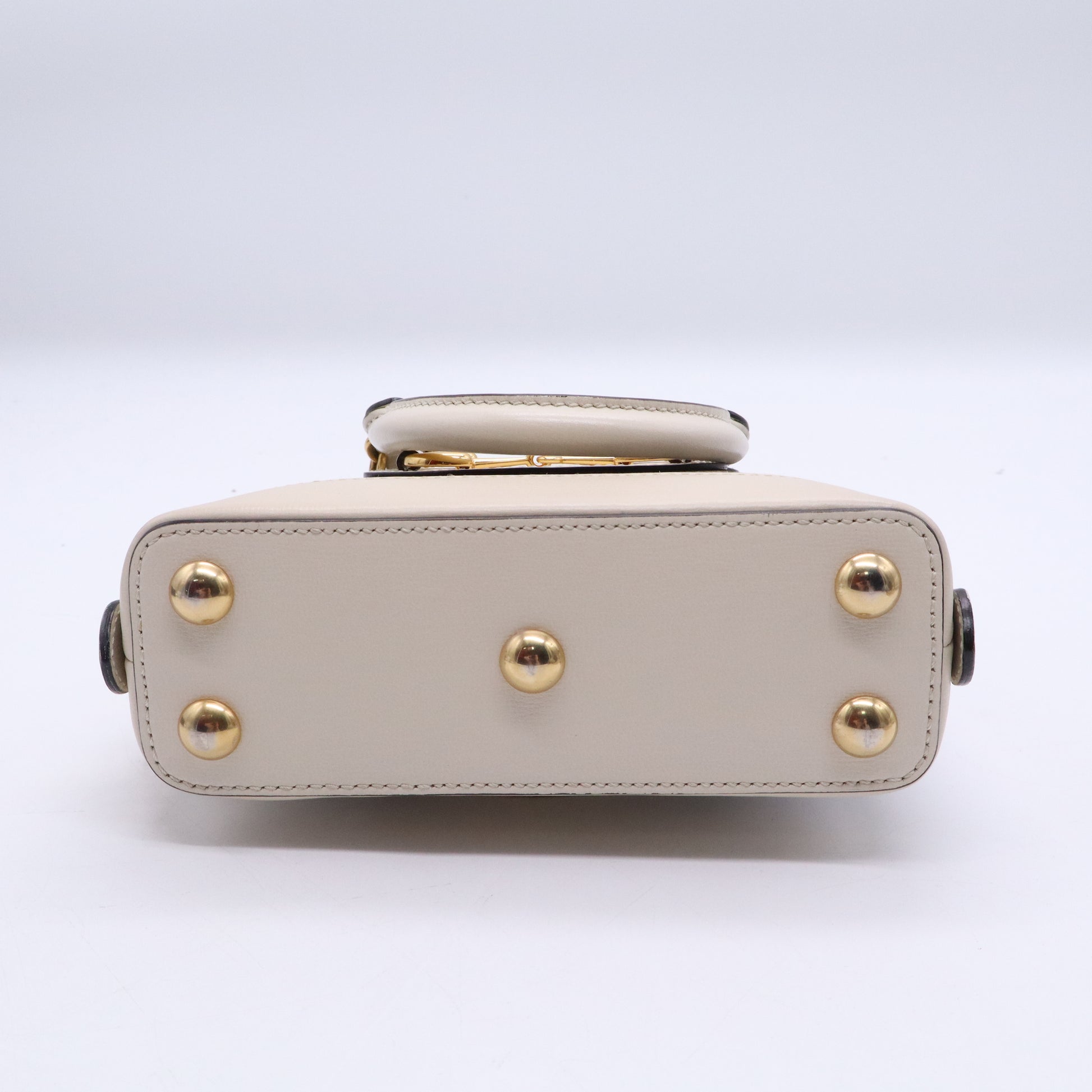 Horsebit 1955 Top Handle Bag GG Coated Canvas with Leather Small Twins LDJ3804