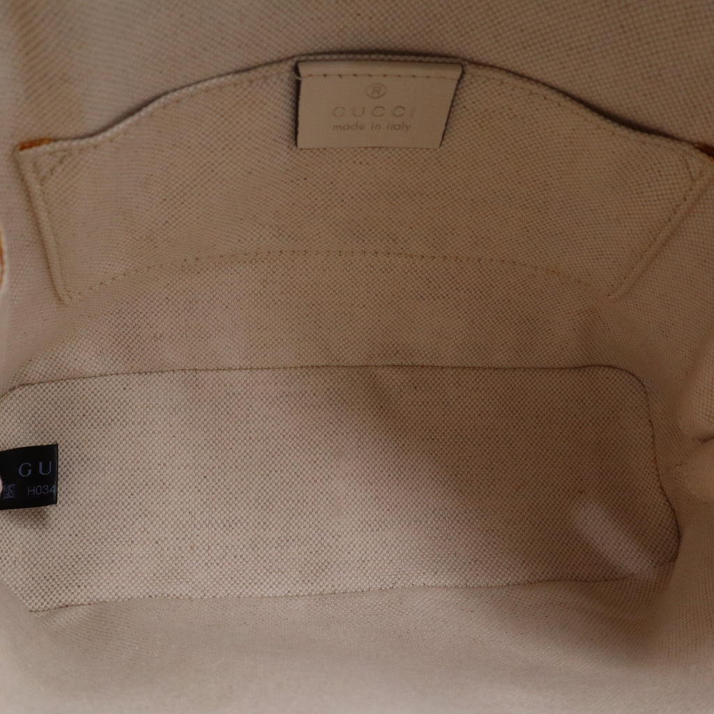 Horsebit 1955 Top Handle Bag GG Coated Canvas with Leather Small Twins LDJ3804