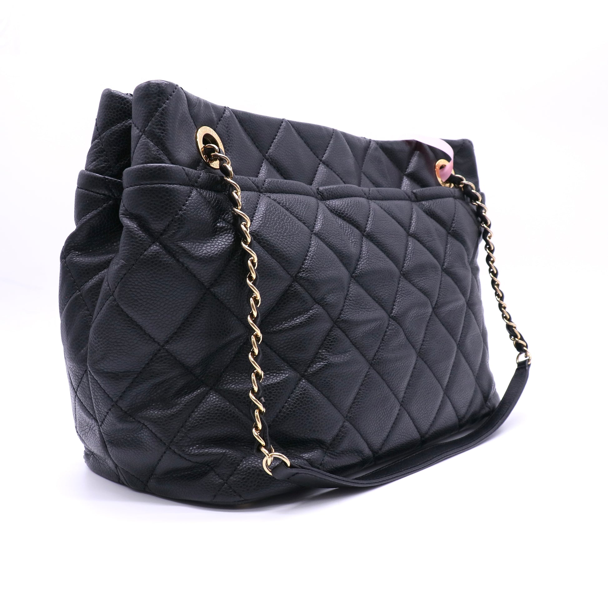 Caviar Quilted CC Timeless Soft Tote Black twins LDJ4689
