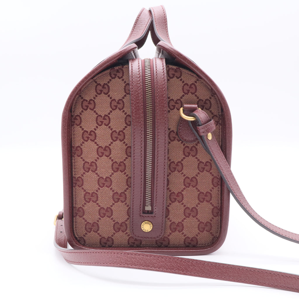 Ophidia Fold Over Duffle Bag GG Coated Canvas Mini  Twins