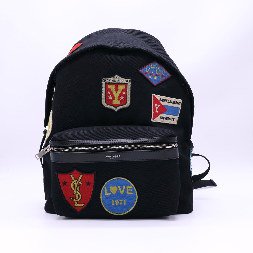 City Backpack Patch Embellished Canvastwins LDJ4678