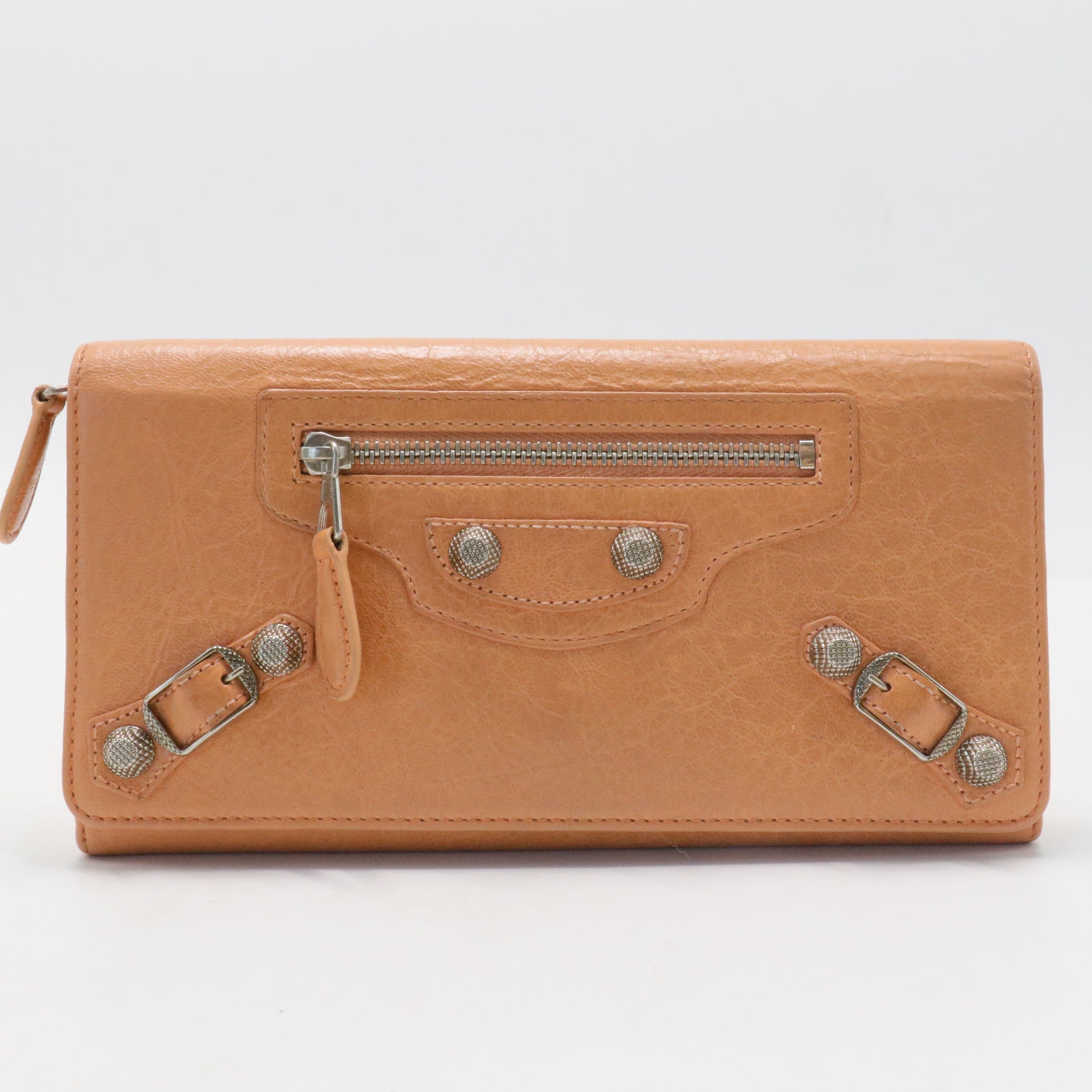 Agneau Classic Gold Hardware Continental Wallet