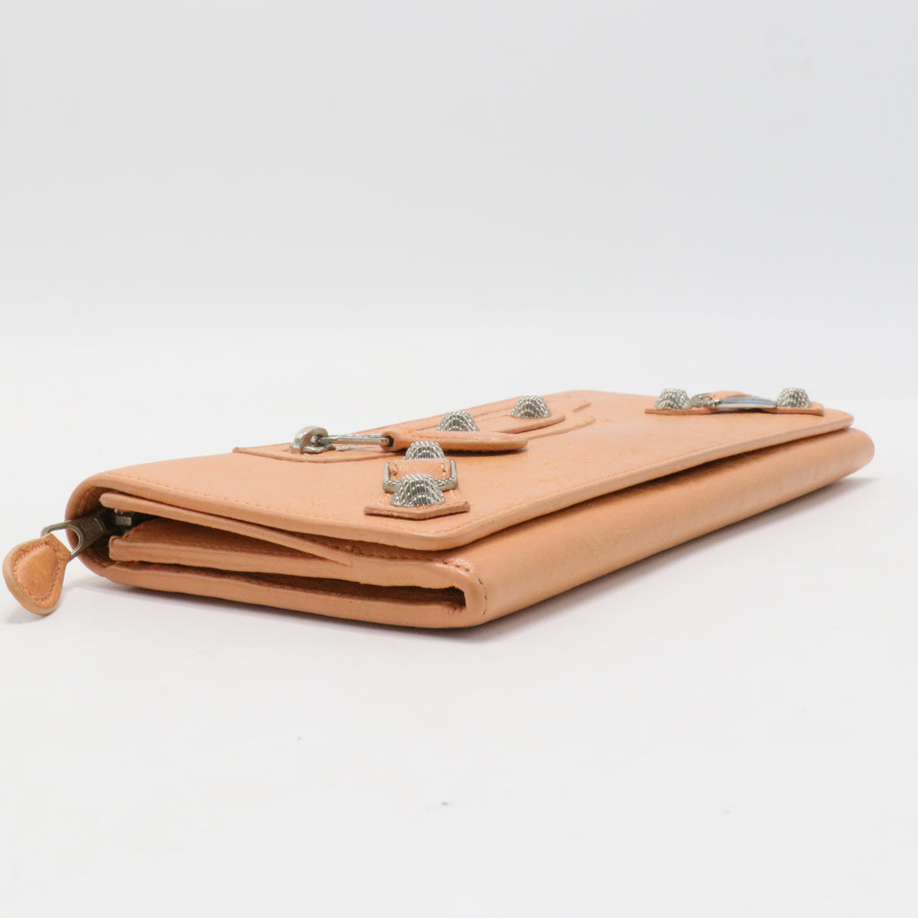 Agneau Classic Gold Hardware Continental Wallet