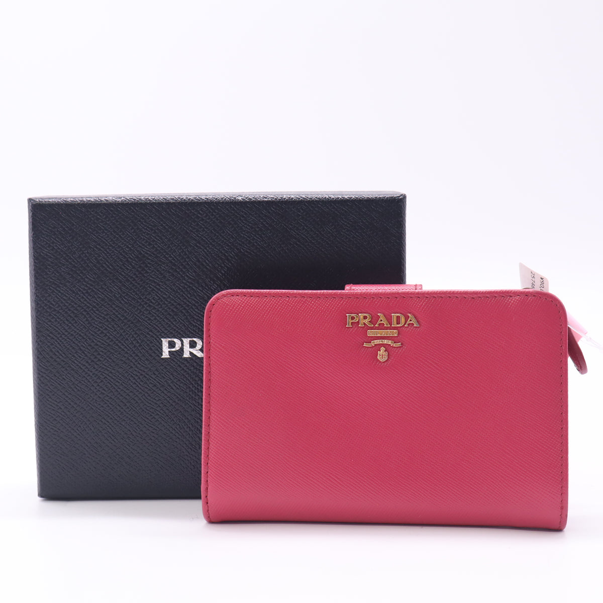 Prada Saffiano Metal Compact Wallet twins LDJ6466