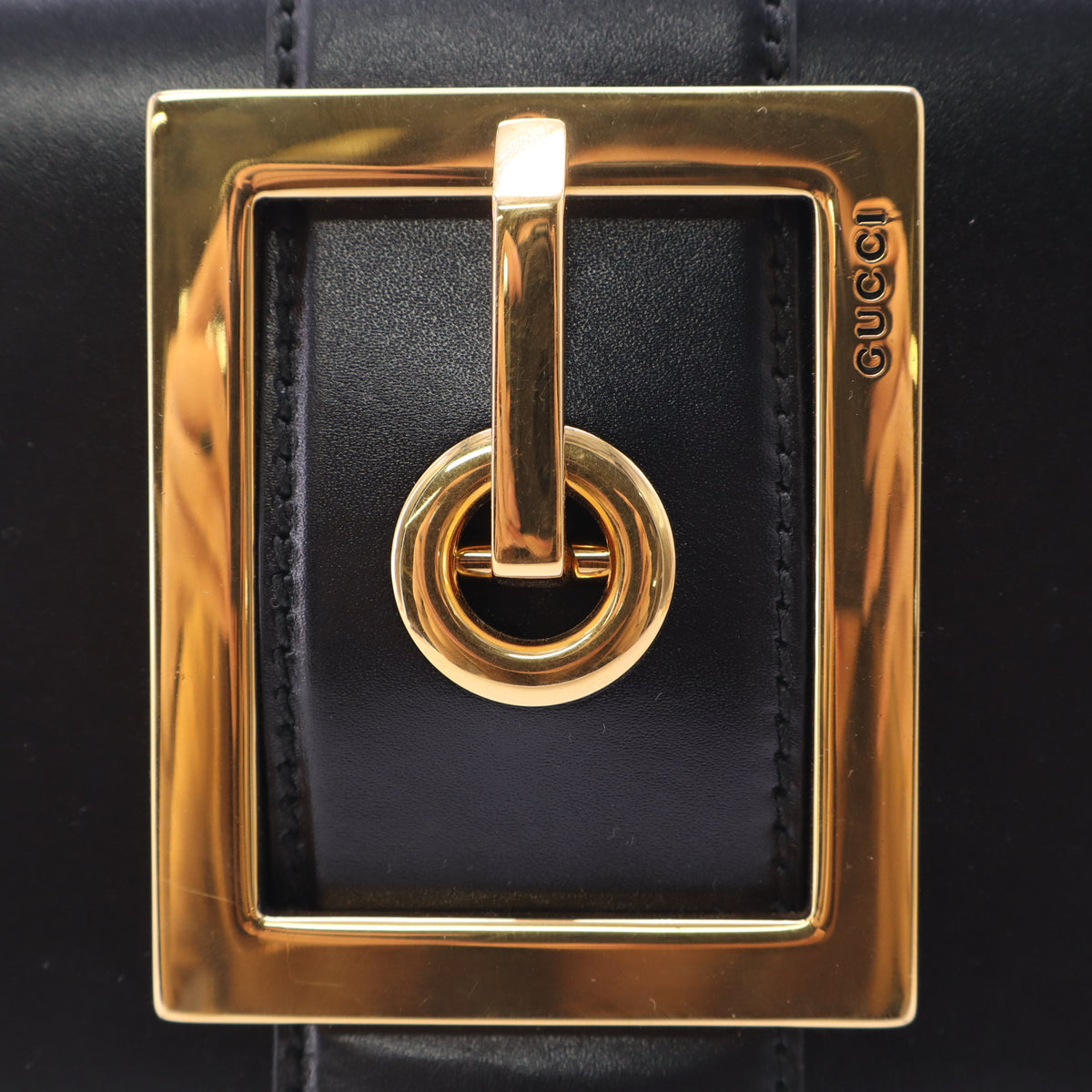 Gucci Smooth Leather Lady Buckle Clutch Bag twins LDJ6421