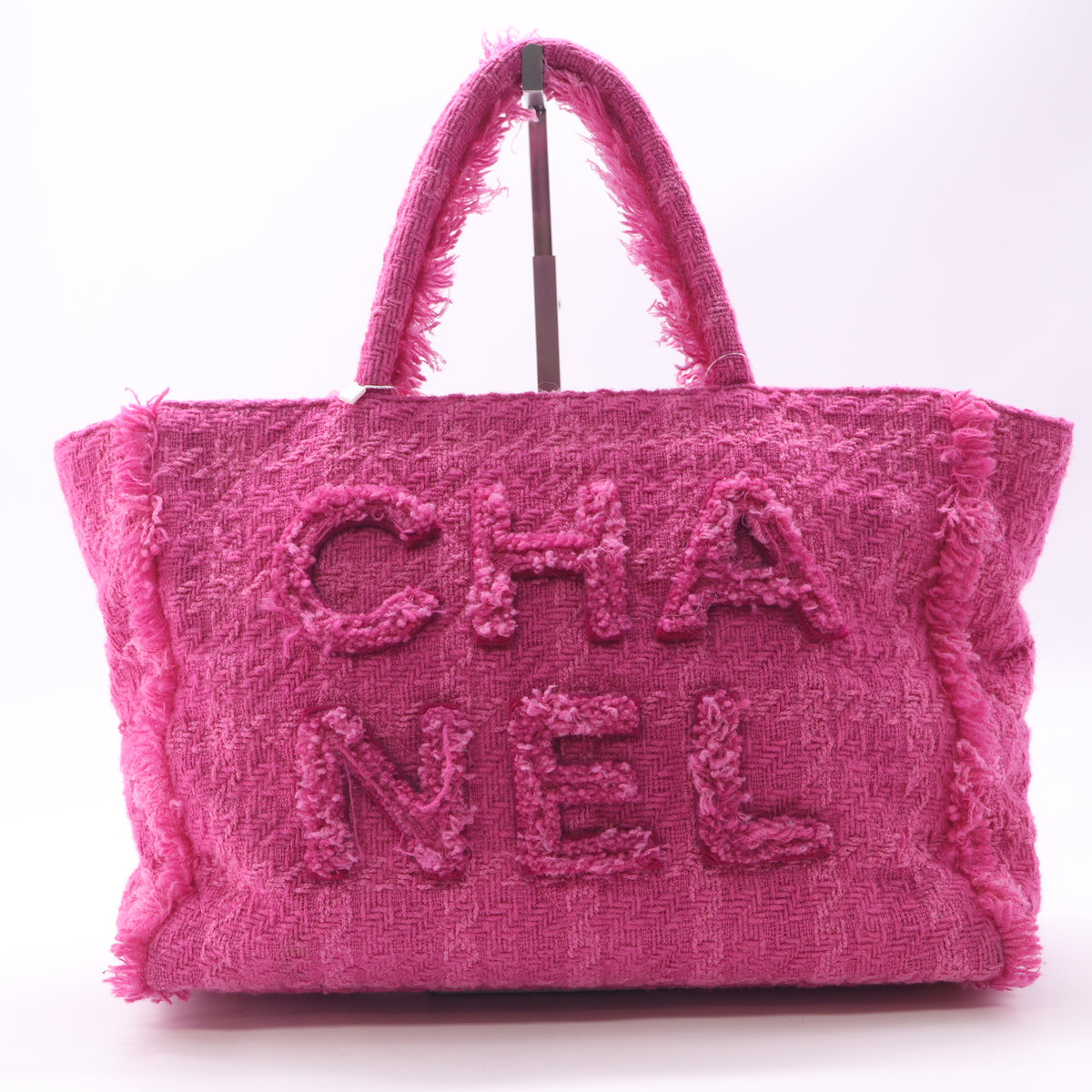 Chanel Giant Logo Tweed Shopping Bag twins LDJ6437