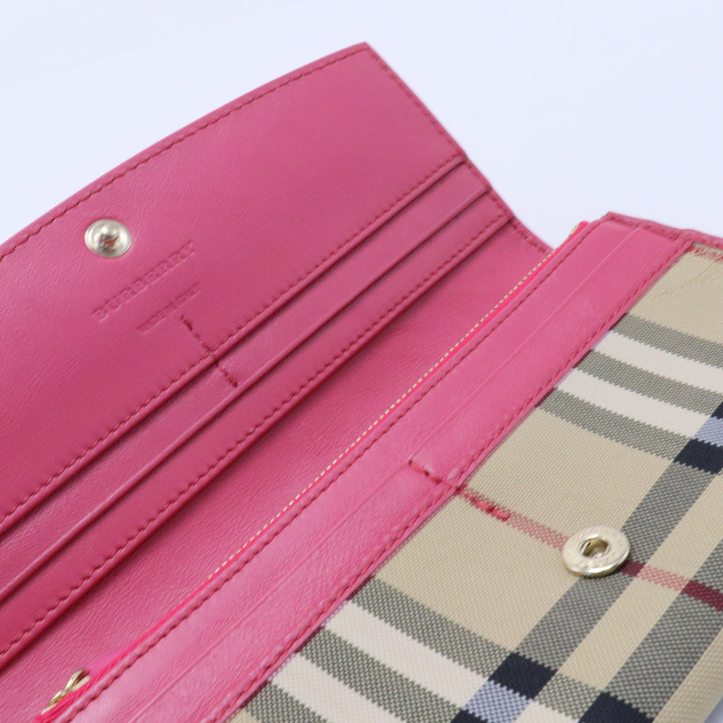 Calfskin Horseferry Check Porter Continental Wallet