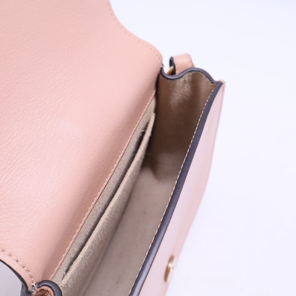Calfskin Suede Small Nile Bracelet Bag Biscotti  B20355