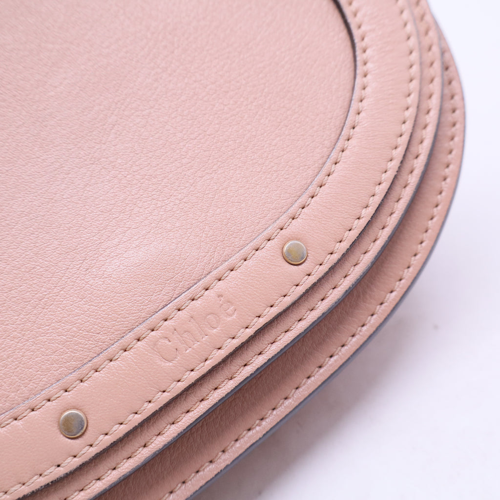 Calfskin Suede Small Nile Bracelet Bag Biscotti  B20355