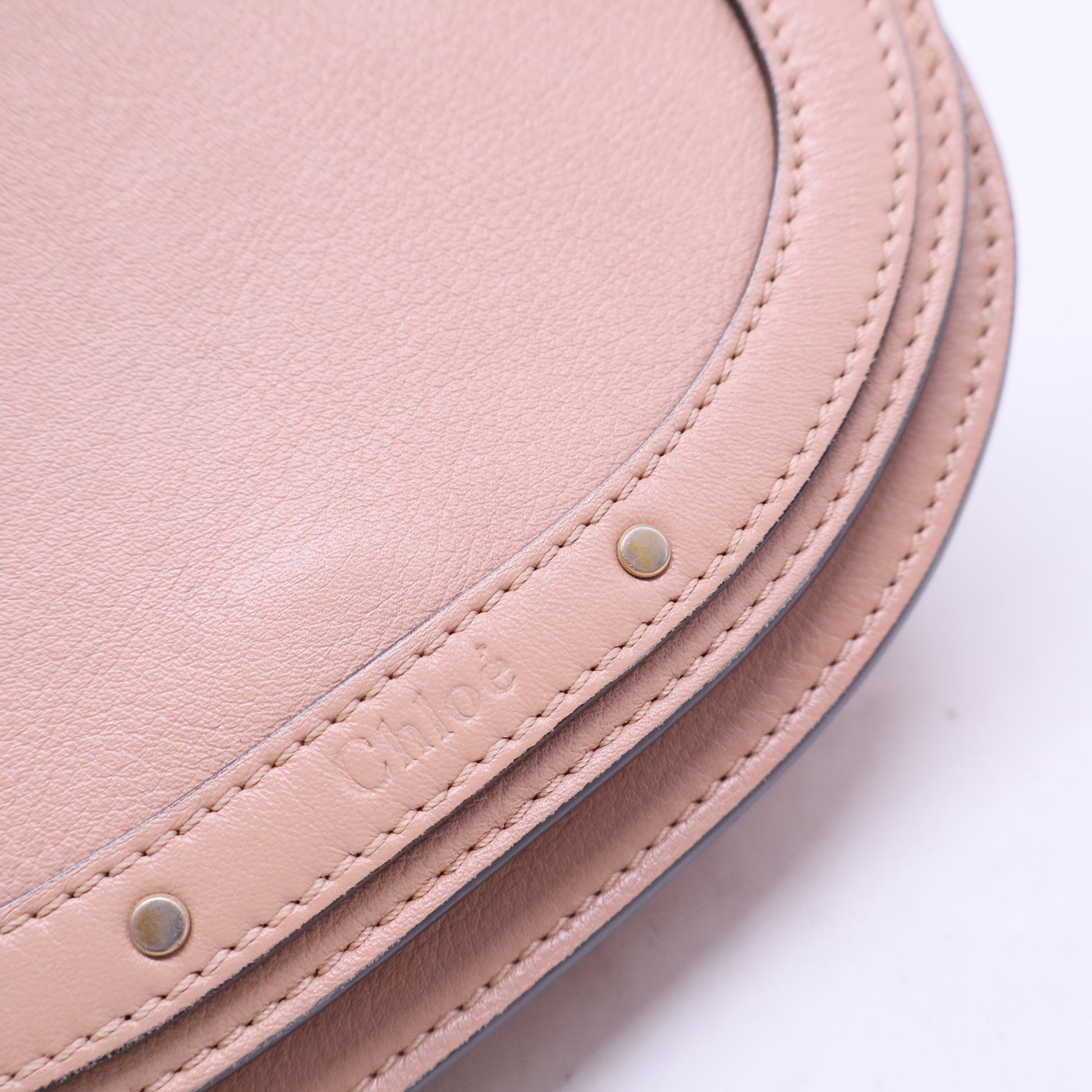 Calfskin Suede Small Nile Bracelet Bag Biscotti  B20355