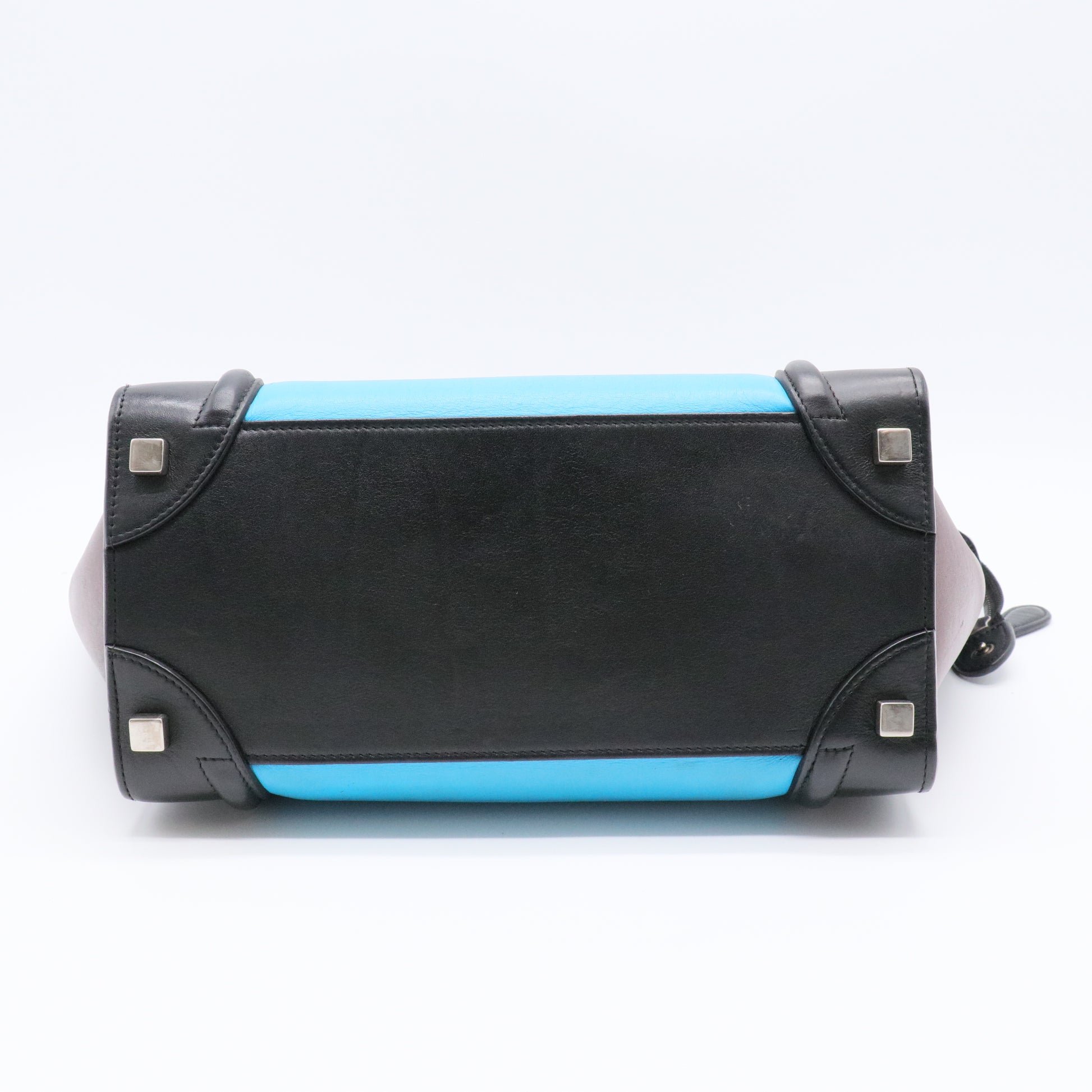 Tricolor Luggage Bag Leather Micro