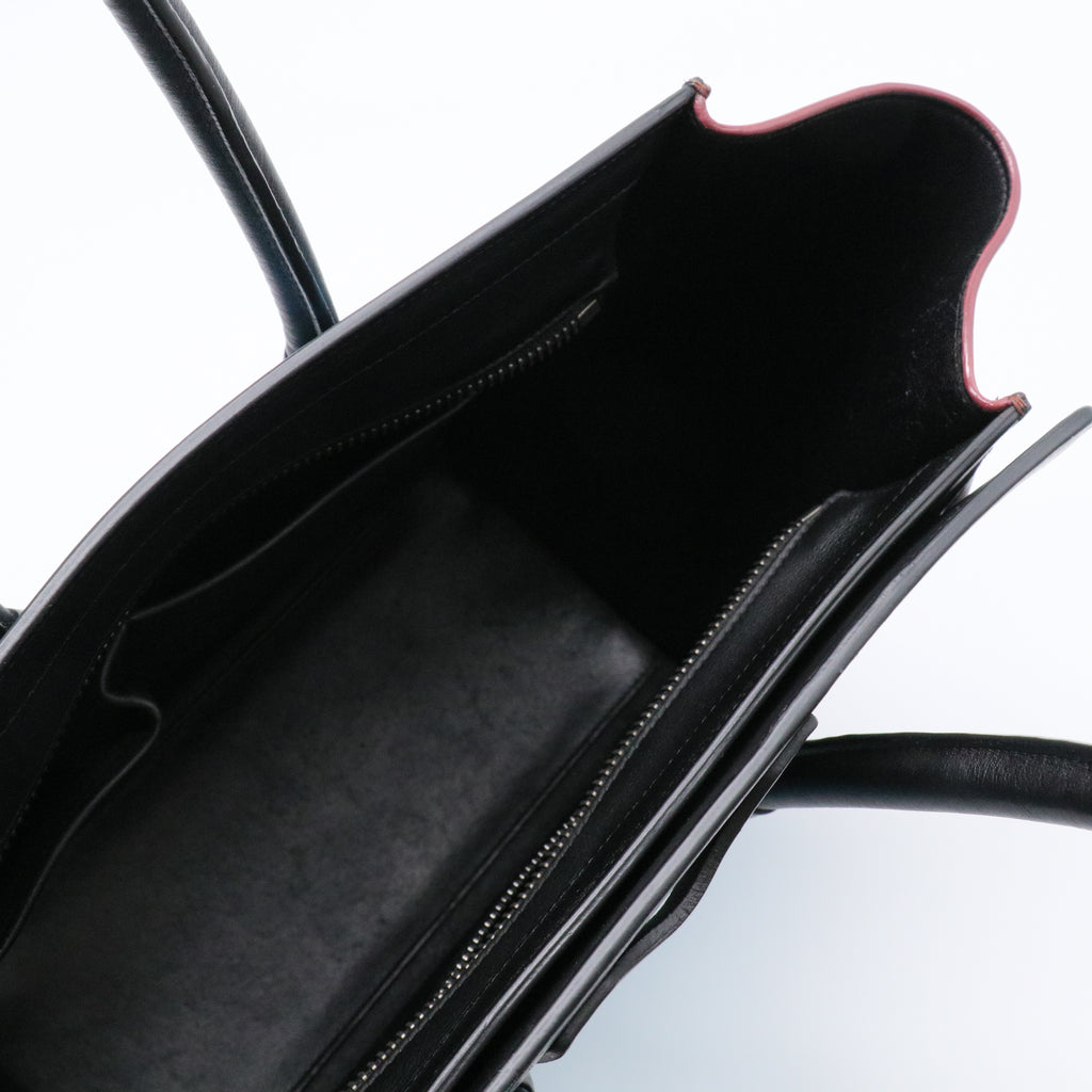 Tricolor Luggage Bag Leather Micro
