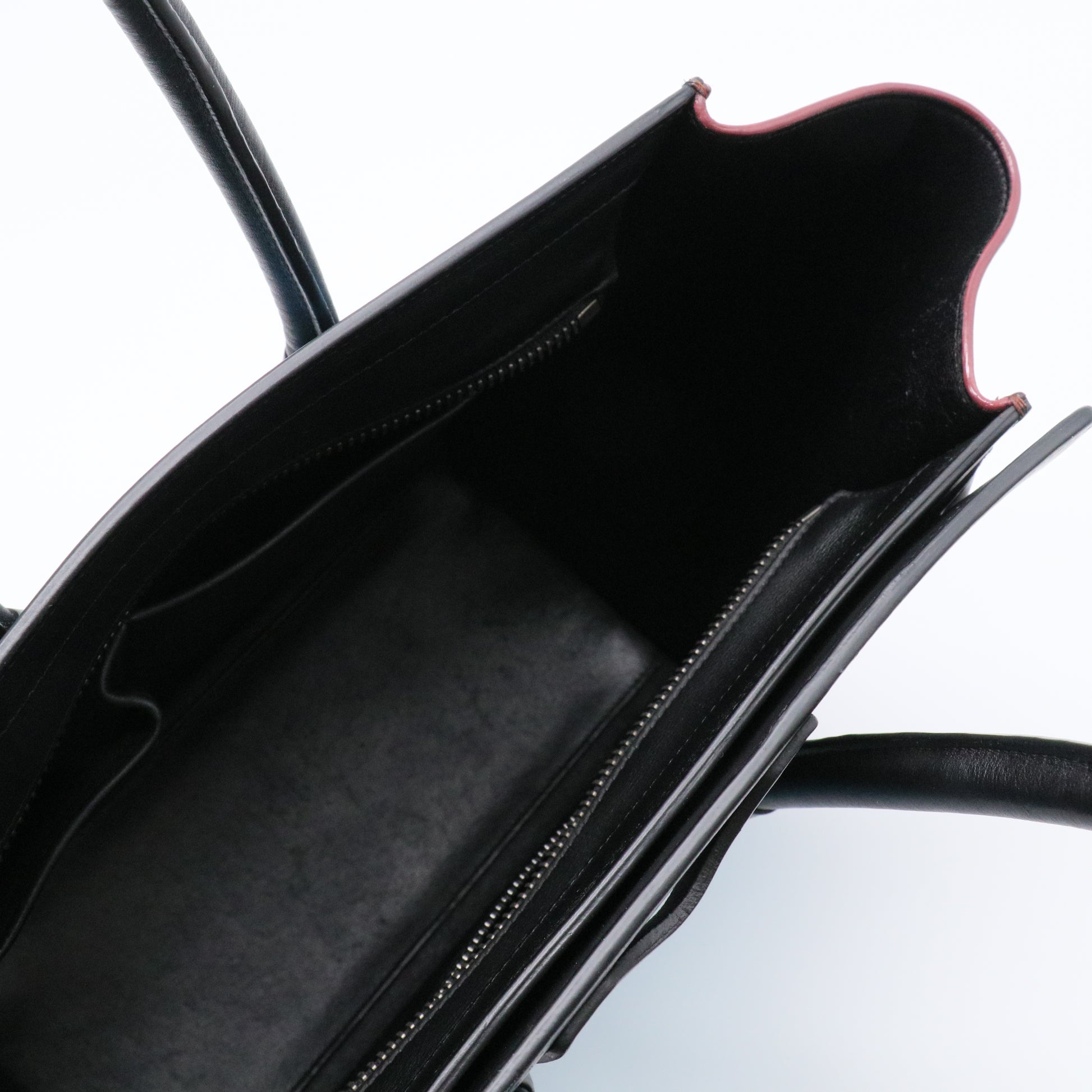 Tricolor Luggage Bag Leather Micro