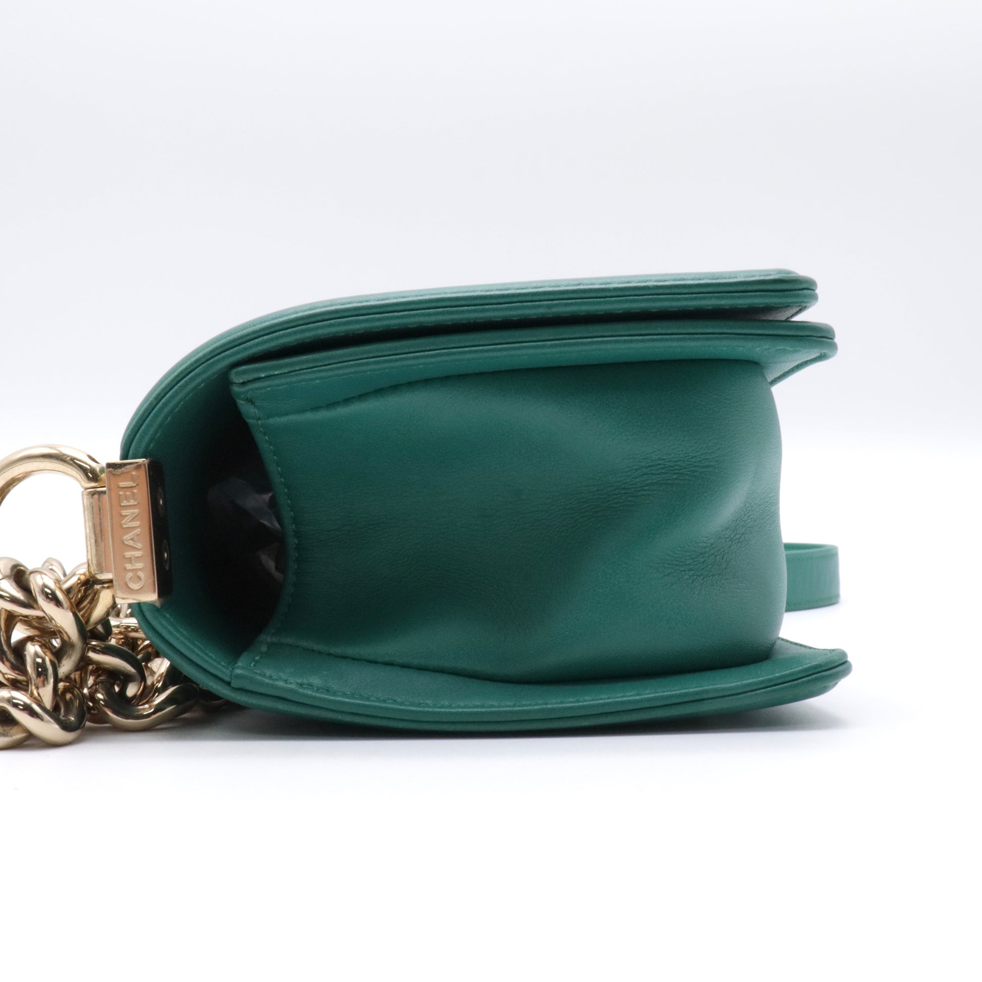Leather Shoulder Bags Quilted Small Boy Bag Green twins