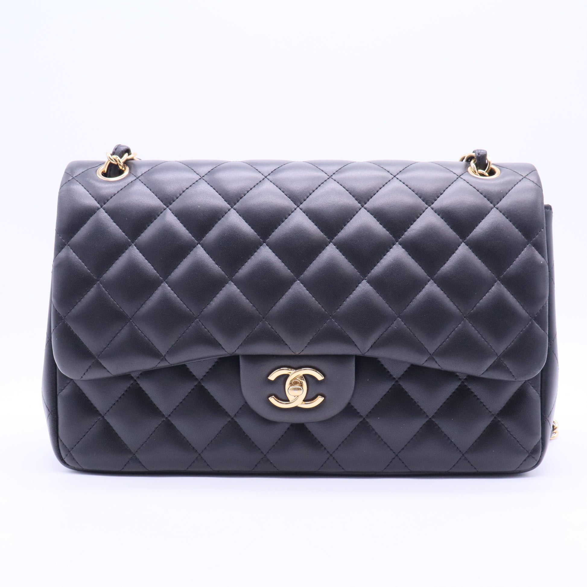 Classic Double Flap Bag Quilted Lambskin Jumbo B12220