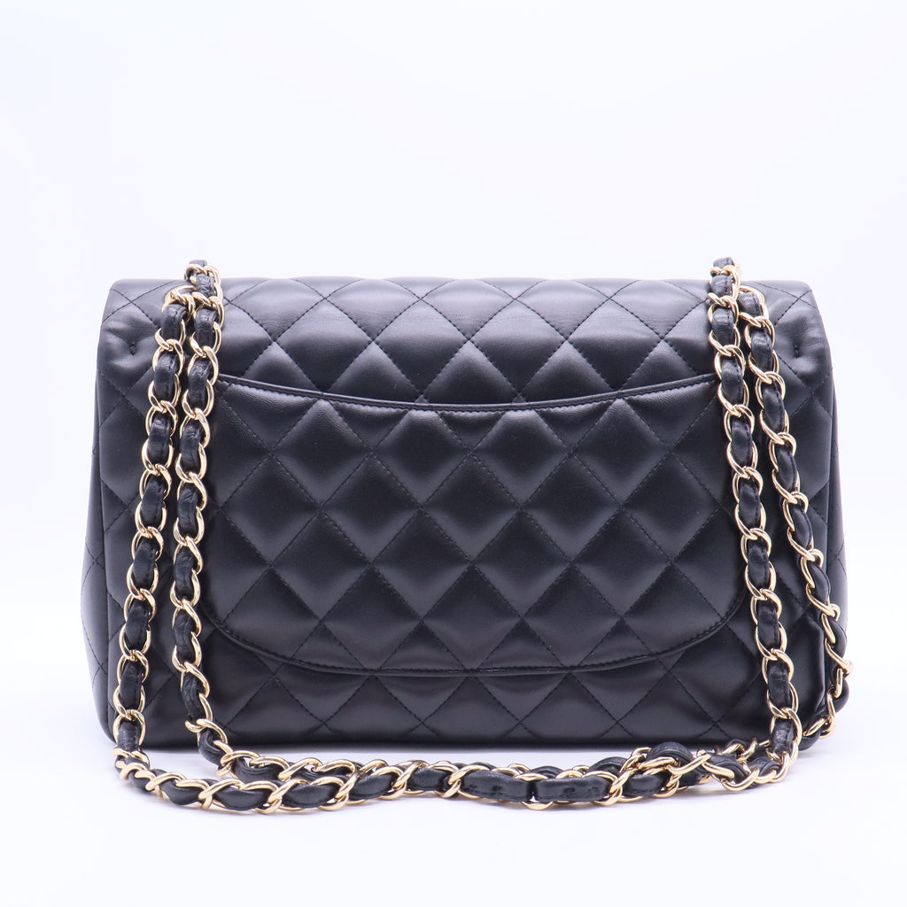 Classic Double Flap Bag Quilted Lambskin Jumbo B12220